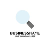 Glass Look Magnifying Search Business Logo Template Flat Color vector