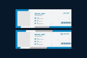 Business email signature or email footer template vector