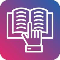 Reading Icon Style vector