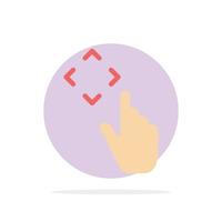 Finger Up Gestures Move Abstract Circle Background Flat color Icon vector