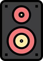 Audio Wifi Loudspeaker Monitor Professional  Flat Color Icon Vector icon banner Template