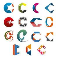 C letter icon for business corporate identity vector