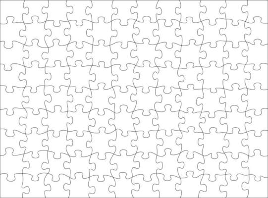 Blank jigsaw puzzle game template or background