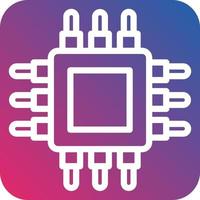 Cpu Icon Style vector
