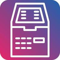 Atm Machine Icon Style vector