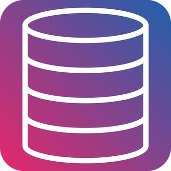 estilo de icono de base de datos vector