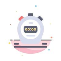 Timer Stopwatch Watch Abstract Flat Color Icon Template vector