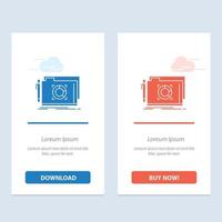 Folder Lock Target File  Blue and Red Download and Buy Now web Widget Card Template vector