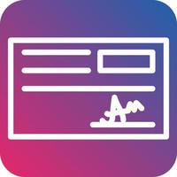 Cheque Icon Style vector