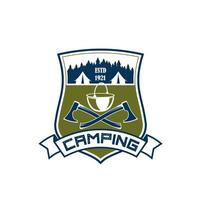 Camping adventure vector camp tent icon