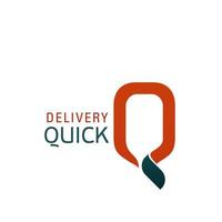 Logo for quick delivery service vector