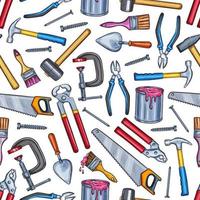 Repair work tool seamless pattern background vector