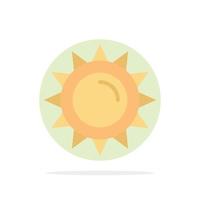 Sun Brightness Light Spring Abstract Circle Background Flat color Icon vector