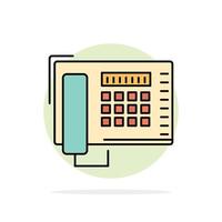 Telephone Fax Number Call Abstract Circle Background Flat color Icon vector