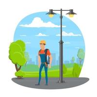 Lineman icon for electrician profession design vector