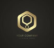 Gold LOGO vector design, new style of premium icon, used in trade mark of company and business icons, symbol