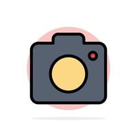 Camera Image Photo Picture Abstract Circle Background Flat color Icon vector