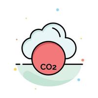 Environmental Pollution Co3 Industry Abstract Flat Color Icon Template vector