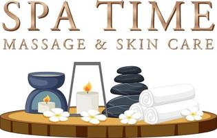 Luxury spa poster template design vector