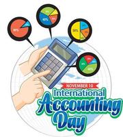 International accounting day banner design vector