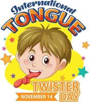 International Tongue Twister Day Banner Design vector