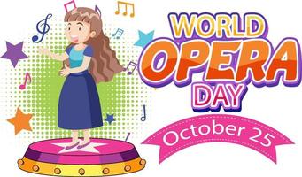 World Opera Day Poster Design vector