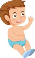 Baby boy without clothes vector