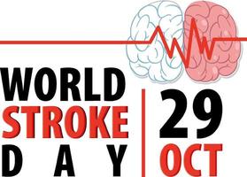 World Stroke Day Banner Design vector