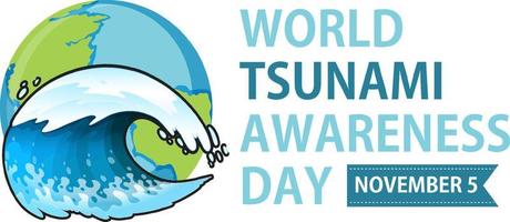 World Tsunami Awareness Day vector