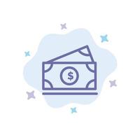 dólar dinero americano usa icono azul sobre fondo de nube abstracta vector