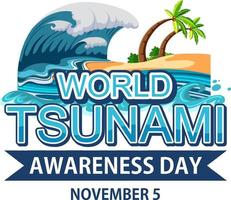 día mundial de la concienciación sobre el tsunami vector