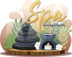 diseño de texto de tiempo de spa para pancarta o póster vector