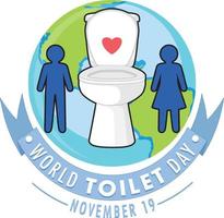 World toilet day text design vector