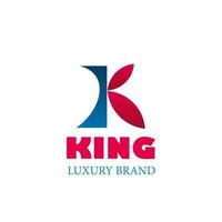 logotipo de la marca de lujo king vector