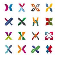 Vector letter X icons for corporate identity