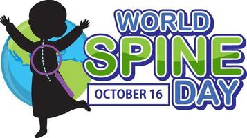 World Spine Day Banner Design vector