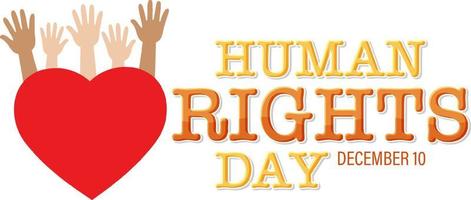 International Human Rights Day Banner Design vector