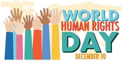 World Human Rights Day Poster Design vector