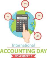 International accounting day banner design vector