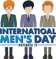 International Mens Day Poster Design vector