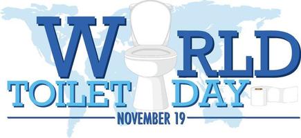 World toilet day text design vector