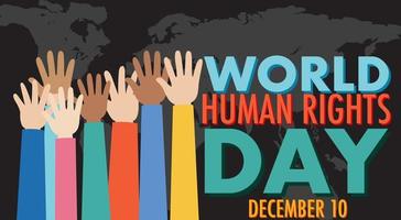 World Human Rights Day Poster Design vector