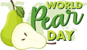 World Pear Day Poster Design vector