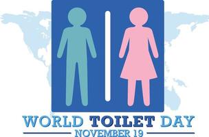 World toilet day text design vector