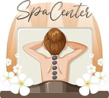 Spa center text design for banner or poster vector