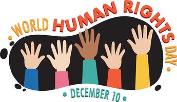 diseño del cartel del día mundial de los derechos humanos vector