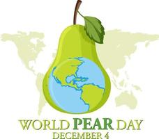 World Pear Day Poster Design vector