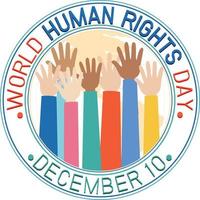 World Human Rights Day Poster Design vector