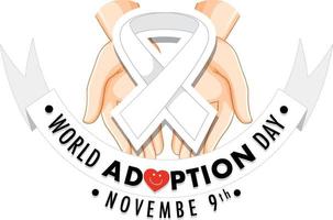 diseño del logotipo del día mundial de la adopción vector