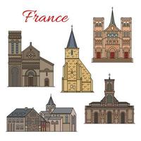 French travel landmark icon of Havre architecture vector